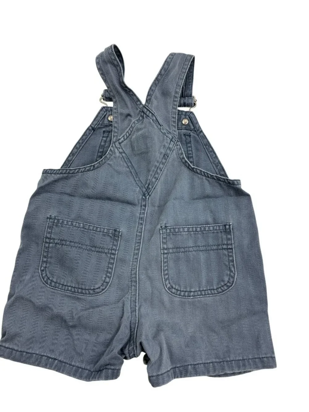 Baby GAP Island Surplus Co. Denim Short Overalls Romper 6-12 Months Blue Cotton